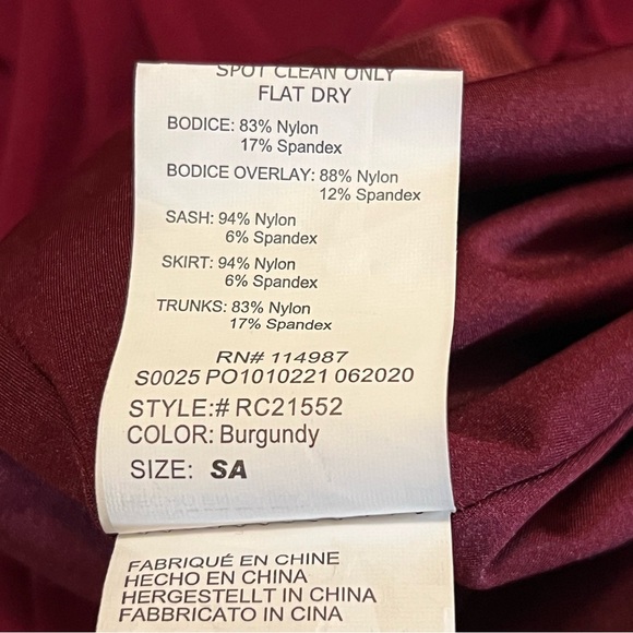 Revolution Girls Costume Dance Ice skating dress burgundy small adult size - Picture 14 of 16